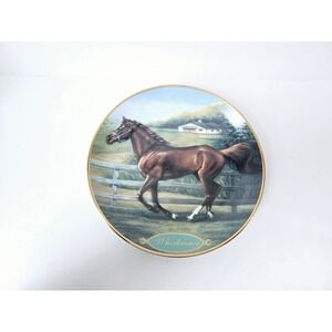 Danbury Mint Racehorse plate Susie Morton‎ Champion Thoroughbreds Whirlaway
